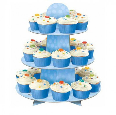 Stand 3 Andares Cupcakes Azul
