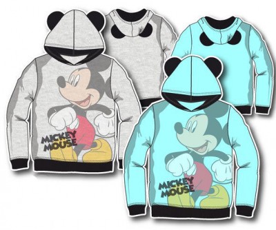 Sweat Tshirt C/Capuz com Orelhas Mickey Mouse
