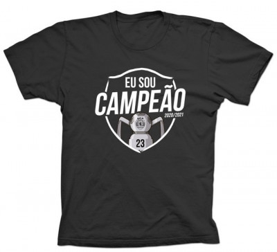 T-Shirt Adulto Sporting Campeão 2020/2021 Preto