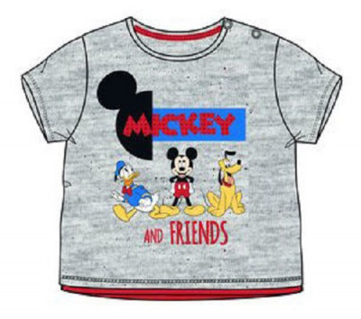 T-Shirt Bebé Mickey Friends Cinza