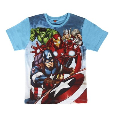 T-shirt de algodão dos Avengers
