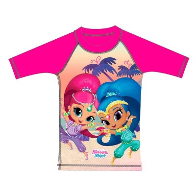T-shirt de banho rosa Shimmer e Shine