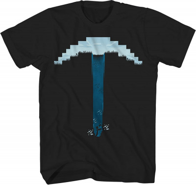 T-Shirt Minecraft Blue Pick-Ace
