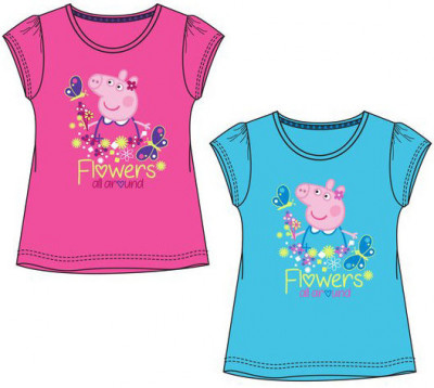 T-Shirt Porquinha Peppa Flowers Sortida