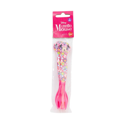 Talheres de Plástico Minnie Flower Disney