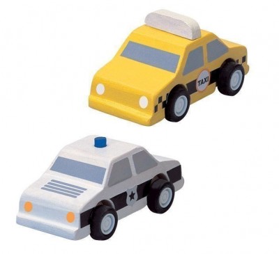 Táxi e Carro de Policia Plan Toys