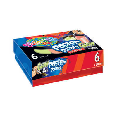Tintas Brilha no Escuro Colorino 20ml 6 Cores