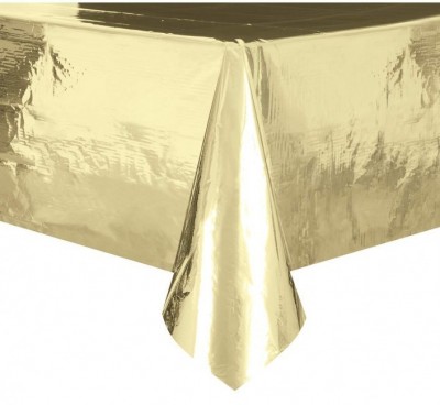 Toalha Festa Dourado Metalizado 2,74 x 1,37 cm