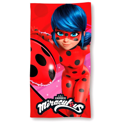 Toalha microfibra piscina/praia Ladybug Miraculous