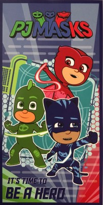 Toalha PJ Masks Microfibra - It´s Time to be a Hero