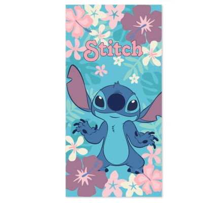 Toalha Praia Algodão Stitch Disney Flowers