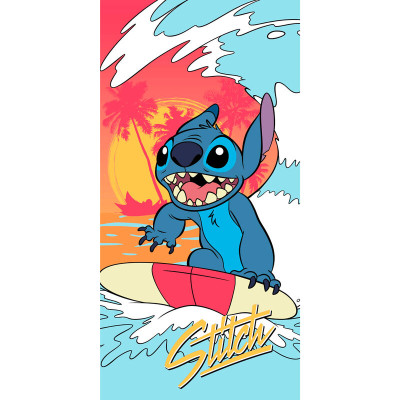 Toalha Praia Algodão Stitch Disney Surf