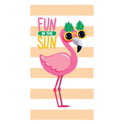 Toalha Praia Flamingo Fun in the Sun