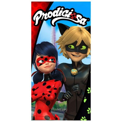 Toalha praia Ladybug Cat Noir