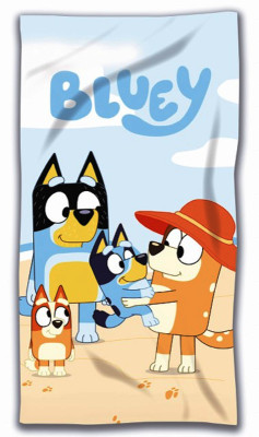 Toalha Praia Microfibra Bluey Family