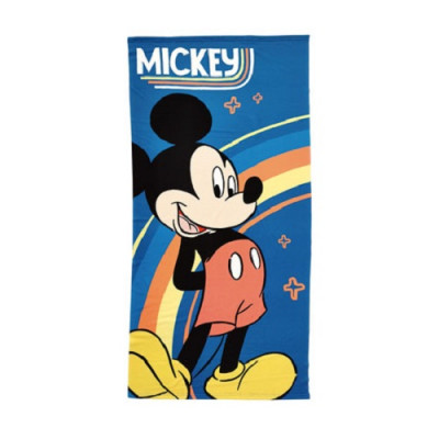 Toalha Praia Microfibra Mickey Rainbow