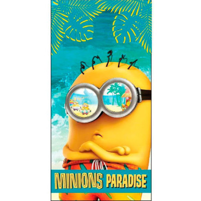 Toalha Praia Microfibra Minions Paradise