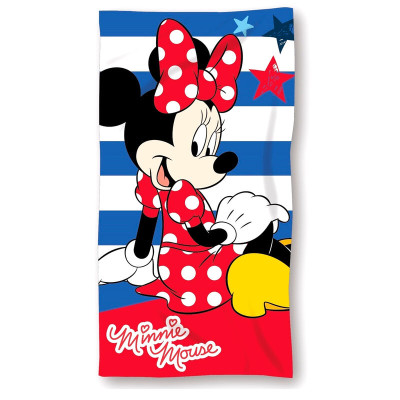 Toalha Praia Microfibra Minnie Stripes