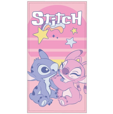 Toalha Praia Microfibra Stitch Stars