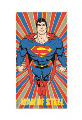 Toalha Praia Microfibra Superman Man of Steel