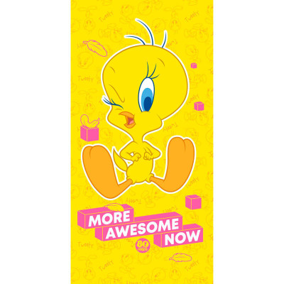 Toalha Praia Microfibra Tweety More Awesome Now Looney Tunes