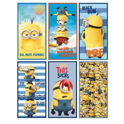 Toalha praia/piscina em algodão dos Minions - Sortido