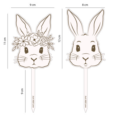 Topper Bolo Coelhos Encantados