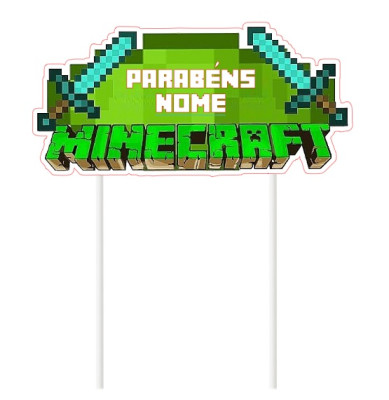 Topper Bolo Minecraft