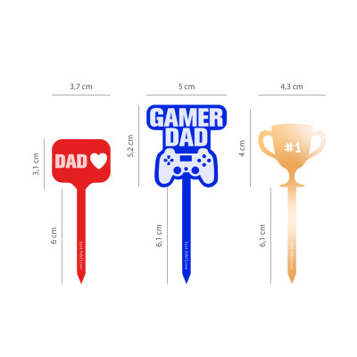 Toppers Cupcakes Pai Mestre dos Jogos Toppers Cupcakes Pai Mestre dos Jogos