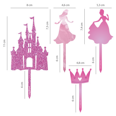 Toppers Cupcakes Princesas