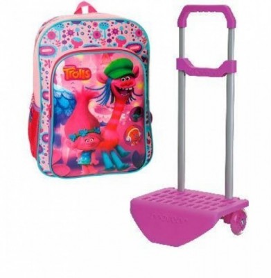 Trolley com Mochila Trolls - 40 cm