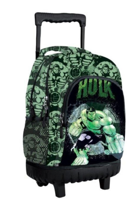 Trolley Escolar Compacto 44cm Hulk Marvel Destroy