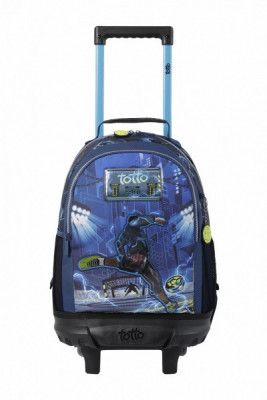 Trolley Mochila Escolar 42cm Totto Jogador Futebol