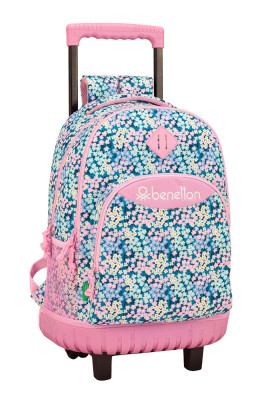 Trolley Mochila Escolar 45cm Compact Benetton Garden