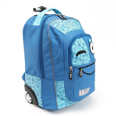 Trolley mochila escolar 48cm Spirit - Emoticons Blue