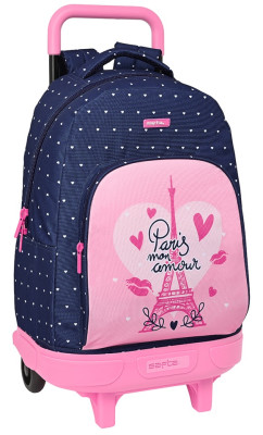 Trolley Mochila Escolar Compacto Ext 45cm Paris Mon Amour