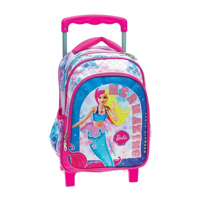 Trolley Mochila Pré Escolar 30cm Barbie Mermazing