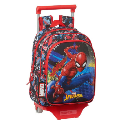 Trolley Mochila Pré Escolar 33cm Spiderman Go Hero