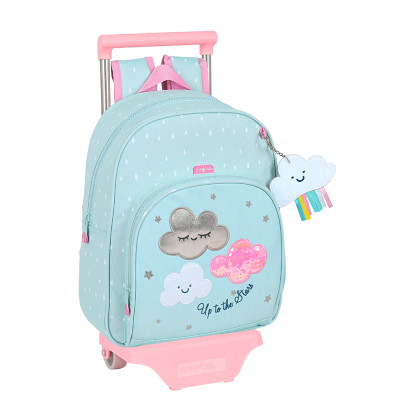 Trolley Mochila Pré Escolar 34cm Glowlab Nuvem