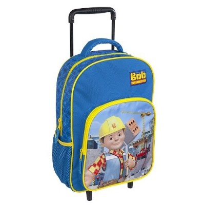 Trolley mochila pré escolar 36cm Bob Construtor