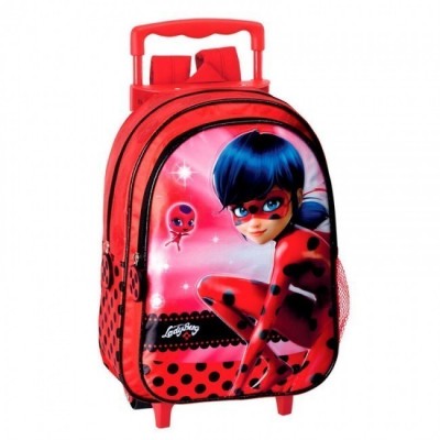 Trolley mochila pré-escolar 37cm Ladybug 3D - Chique