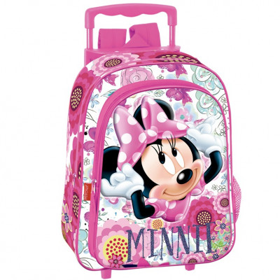 Trolley Mochila pre escolar 37cm Minnie rosa