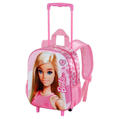 Trolley Mochila Pré Escolar 3D Barbie Fashion 34cm