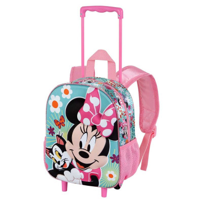 Trolley Mochila Pré Escolar 3D Minnie Figaro 34cm