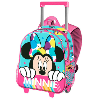 Trolley Mochila Pré Escolar 3D Minnie Wishful 34cm