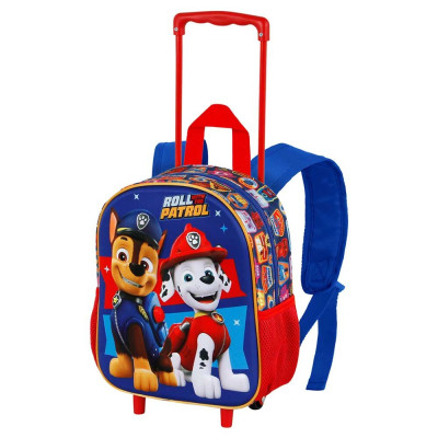 Trolley Mochila Pré Escolar 3D Patrulha Pata Duty 34cm