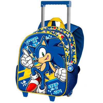 Trolley Mochila Pré Escolar 3D Sonic Step it Up 34cm