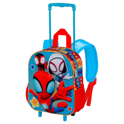 Trolley Mochila Pré Escolar 3D Spidey and his Amazing Friends Three 34cm