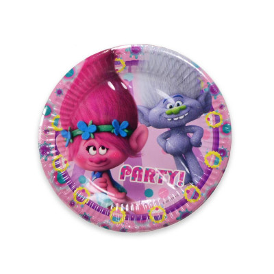 Trolls Pratos 20cm de 8 Und