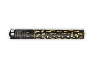 Tubo Lança Confettis Dourados Metalizados 40cm